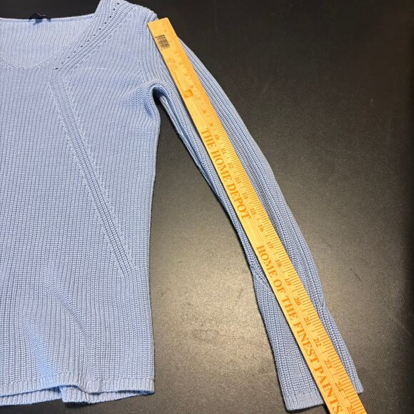 Talbots Sweater Women's Size Small S Knit LS Pima Cotton Lavender Blue - Picture 7 of 8